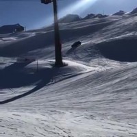 Scheuren over de piste