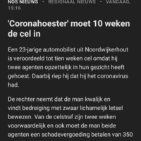 Coronahoester moet 10 weken de cel in