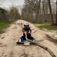 Stoffhappen achter de auto