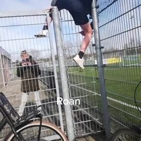 Bal op het hek