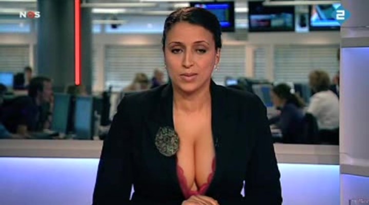 Hot polish news anchor with huge boobs
