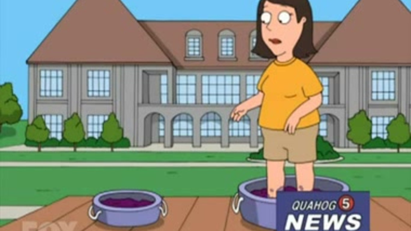 DUMPERT Family Guy parody on grape stomping fail