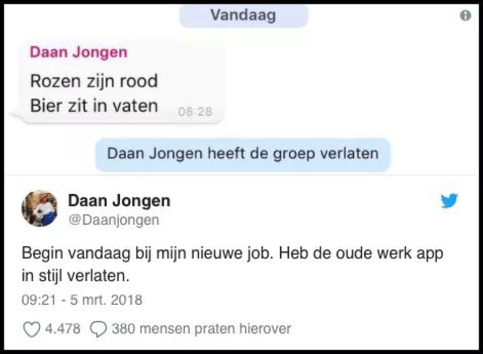 Verwonderend dumpert.nl - Je werk in stijl verlaten JD-44