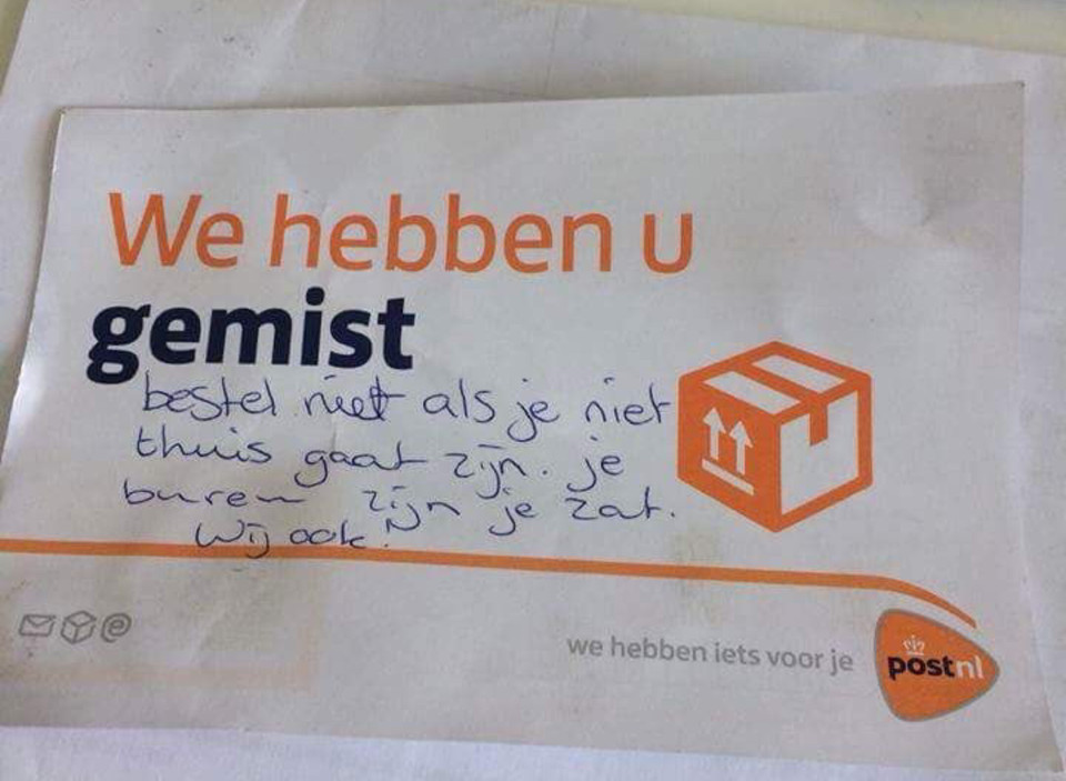 zoete smaak Allergie Beleefd dumpert.nl - Pakketjesman is boos
